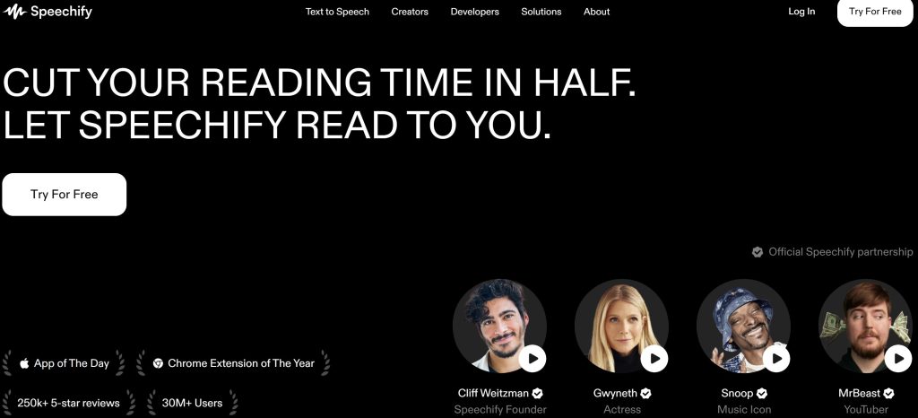Speechify Official Website